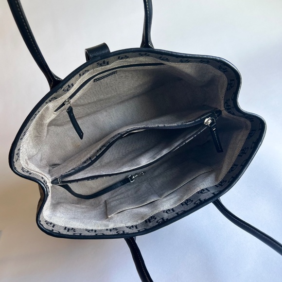 Dooney & Bourke Grey Black Canvas Leather Tote Shoulder Bag - Picture 12 of 14